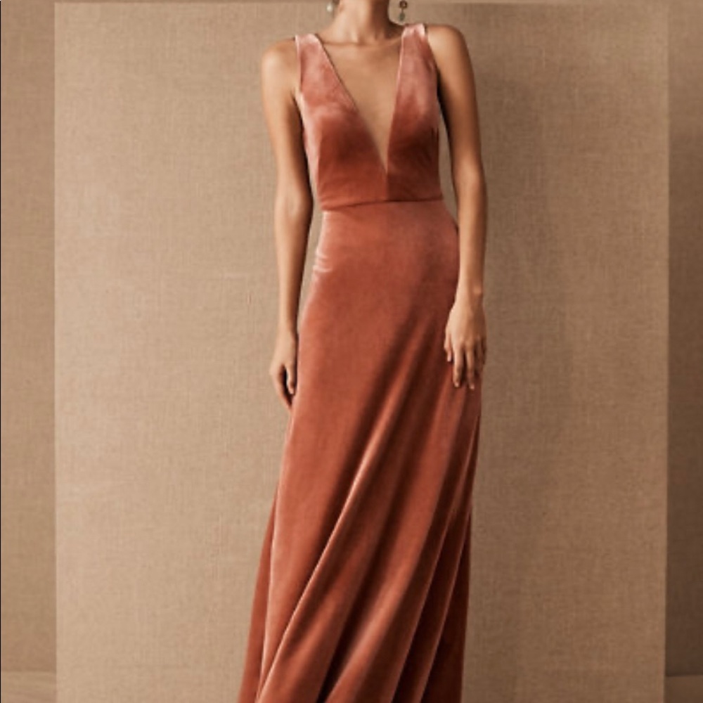 BHLDN Jenny Yoo Logan Velvet Dress